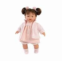 Babypuppe Vera br&uuml;nett rosa 33cm