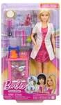 Barbie Wissenschaftlerin-Puppe und Zubeh&ouml;r mit blonder Modepuppe, Labortisch und