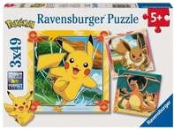 Kinderpuzzle 3x49 Teile - Pok&eacute;mon - Pok&eacute;mon