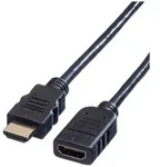 Value HDMI Verl&auml;ngerungskabel HDMI-A Stecker, HDMI-A Buchse 1.00 m Schwarz