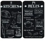 Herdabdeckplatte Universal Mod. Kitchen Rules, 2er Set, f&uuml;r alle Herdarten geeignet