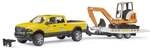 RAM 2500 Power Wagon Rental Service+Anh&auml;nger+Minibagger