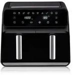 ALPINA Doppel-Hei&szlig;luftfritteuse Airfryer, 1700 Watt, 8 Liter, Schwarz