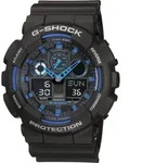 Casio Armbanduhr GA-100-1A2ER (B x H) 51.20 mm x 55 mm Blau, Schwarz Casio Armbanduhr GA-100-1A2ER (B x H) 51.20 mm x 55 mm Blau, Schwarz
