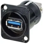 Reversible USB-Durchf&uuml;hrung 3.0 Buchse, Einbau Durchf&uuml;hrung NAUSB3-B Neutrik