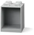 LEGO&reg; B&uuml;cherregal 4 Noppen Grau