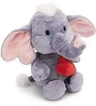 Kuscheltier Love Elefant mit Magnet Herz dunkelgrau