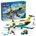LEGO City Notfallrettungsflugzeug, Set mit Flieger und Schneemobil 60465