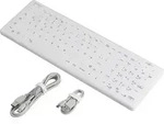 Renkforce RF-WPIK-500 USB Hygiene-Tastatur Deutsch, QWERTZ Wei&szlig; Silikonmembran,