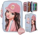 TOPModel 3 Fach Federtasche mit Applikation TEAM TEDDY
