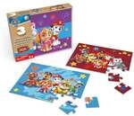 PAW Patrol Holzpuzzle-Sammlung, 3er Set mit stabiler Holzbox zur Aufbewahrung,