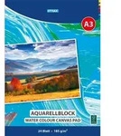 STYLEX Aquarellblock kopfgeleimt 185g/m2 DIN A3 24 Blatt