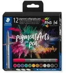 STAEDTLER Schreib- und Zeichbedarf pigment calligrafie Fasermaler Calligraphy, 12er