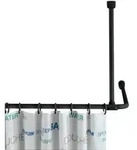 Deckenst&uuml;tze f&uuml;r Duschstangen Schwarz, 57 cm, f&uuml;r Stangen mit &Oslash; 2 / 2,5 cm