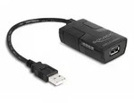 Delock USB 2.0 Adapter [1x USB 2.0 Stecker A - 1x USB 2.0 Buchse A, DC-Buchse 3.5 mm]