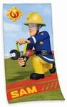 Feuerwehrmann Sam 6170401516 - Velourstuch, 75x150 cm, 100% Baumwolle