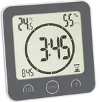 TFA Dostmann Bad- /K&uuml;chenuhr mit Timer Timer Grau digital