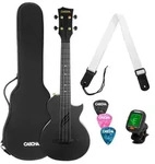Ukulele Carbon Fibre Black Set