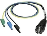 Benning 044142 Messadapter Schutzkontakt-Stecker - Lamellenstecker 4 mm Schwarz,