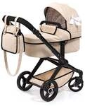 Kombi-Puppenwagen Xeo beige f&uuml;r Puppen bis 46cm