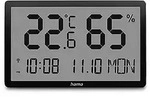 Hama Thermometer und Hygrometer "Lombok", digital, f&uuml;r innen, Schwarz