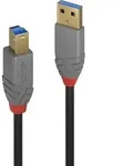 LINDY USB-Kabel USB 3.2 Gen1 USB-A Stecker, USB-B Stecker 0.50m Schwarz 36740