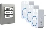m-e modern-electronics 100168 Funkklingel Komplett-Set beleuchtet, klangaktiv, mit