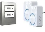 m-e modern-electronics 100151 Funkklingel Komplett-Set beleuchtet, klangaktiv, mit