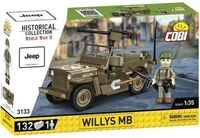 COBI Historical Collection 3133 - Willys MB, Jeep, WWII, Ma&szlig;stab 1:35, Bausatz, 132