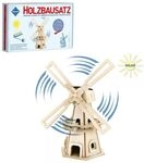 PEBARO 834/1 - Solar Holzbausatz Windm&uuml;hle, 34-teilig, Holzkonstruktion mit