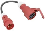 AS Schwabe 61376 Strom Adapterkabel 16A Schwarz 0.3m H07RN-F 5G 2,5mm2