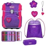 Scout Schulranzen Set Neo Superflash Extreme, Schulranzen Set, 4tlg, Heartbeat