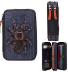 Adventure World 2 Fach Federtasche mit Spinne