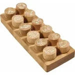 COLOP Woodies Holzstempel Set Exotische Tiere, mit 12 Motiven, Abdruckgr&ouml;&szlig;e: &Oslash; 29