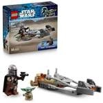 LEGO Star Wars 75436 Der Mandalorianer und Grogu auf ihrem Speeder Bike