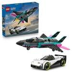 LEGO City 60489 D&uuml;senflieger vs. Rennauto, Spielzeug mit 2 Minifiguren