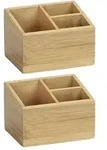 Bambus Organizer Mod. Terra 3 F&auml;cher 2er Set