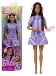 Barbie Fashionista mit lila Streifen