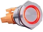Joy-it Button22C-02 Schalter 240 V 15 A rastend Rot (&Oslash; x L) 24.8 mm x 34.50 mm IP67,