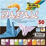 Folia Faltbl&auml;tter JAPAN 80g/m2, 15x15cm, 50 Blatt, 10 Motive sortiert