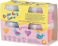 Kinder Soft Knete Sparkle mit Bioglitter - 4 Farben a 80 g