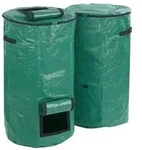 Komposter faltbar, 2er Set, Gr&uuml;n, Fassungsverm&ouml;gen je 125 l