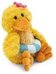 NICI 62892 - Ente Pooline mit Schwimmreifen, 18 cm, Kuscheltier, GREEN