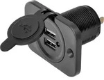 IWH USB Doppel-Einbau-Steckdose 12/24 Volt 21100 mA Belastbarkeit Strom max.=2.0 A 12