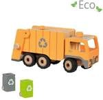 Goki 55848 - M&uuml;llwagen Eco, Holz/Metall, L&auml;nge: 36 cm