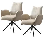 HTI-Living Esszimmerstuhl drehbar Edward beige 2er Esszimmerstuhl drehbar Edward