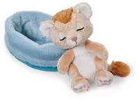 NICI - Kuscheltier L&ouml;we 12cm schlafend im K&ouml;rbchen blau