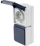 AS Schwabe 62462 Aufputz-Steckdose IP54 Grau