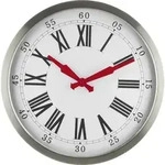 EUROTIME 56860-07 Funk Wanduhr 40cm Silber