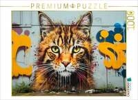 CALVENDO Puzzle Ein Motiv aus dem Kalender "Graffiti Katzen" 1000 Teile...